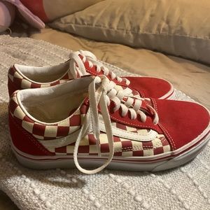Red checkered vans